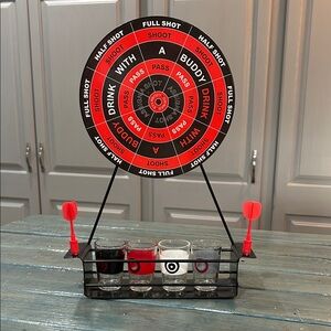 Dartboard Drinking Game Set with Shot Glasses